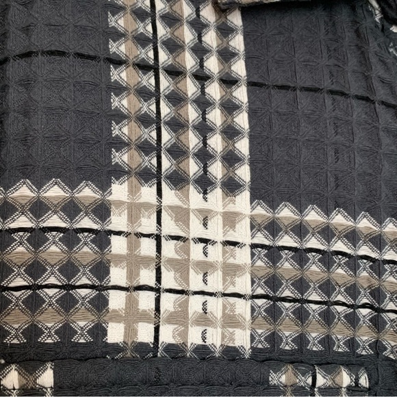 Pac Sun Waffle Weave Button Up Size L/XL GUC - Picture 5 of 7